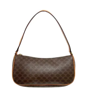 Celine Brown Logo Shoulder Bag