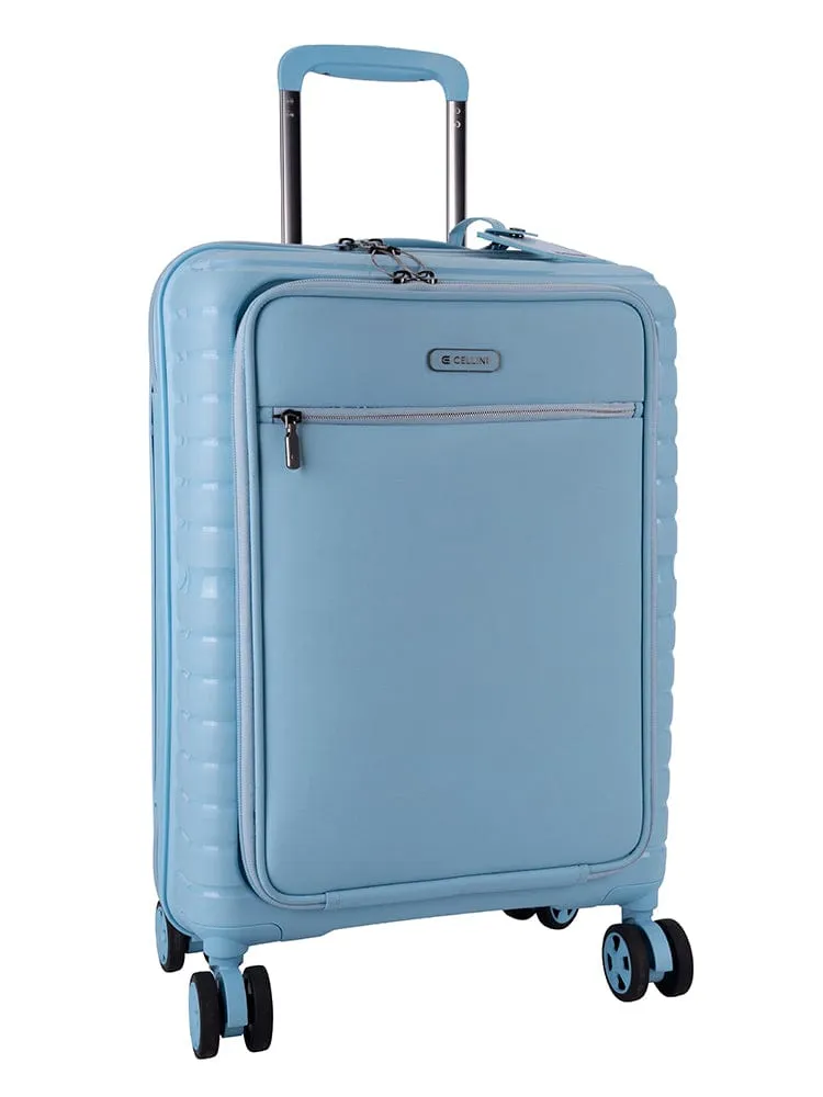 Cellini Bizlite Soft Front Trolley  Carry on Business Case Azure