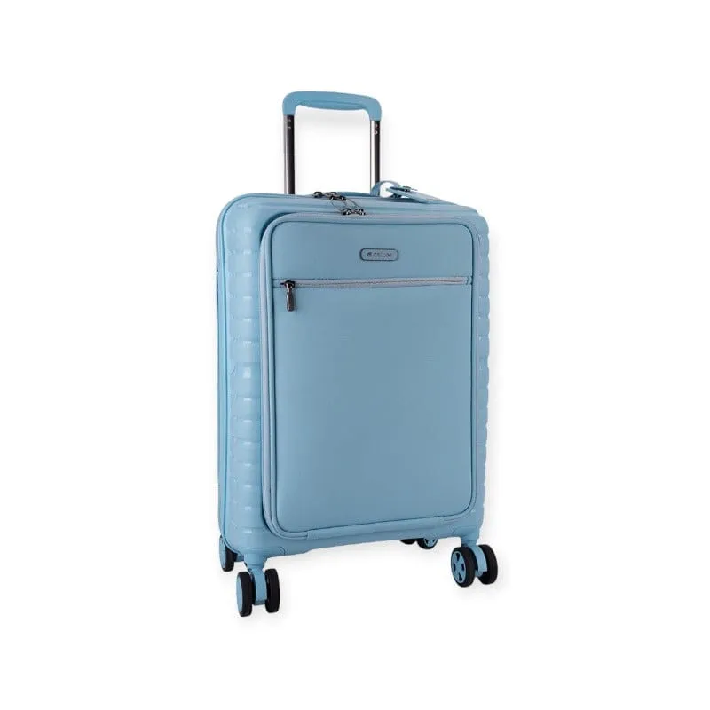 Cellini Bizlite Soft Front Trolley  Carry on Business Case Azure