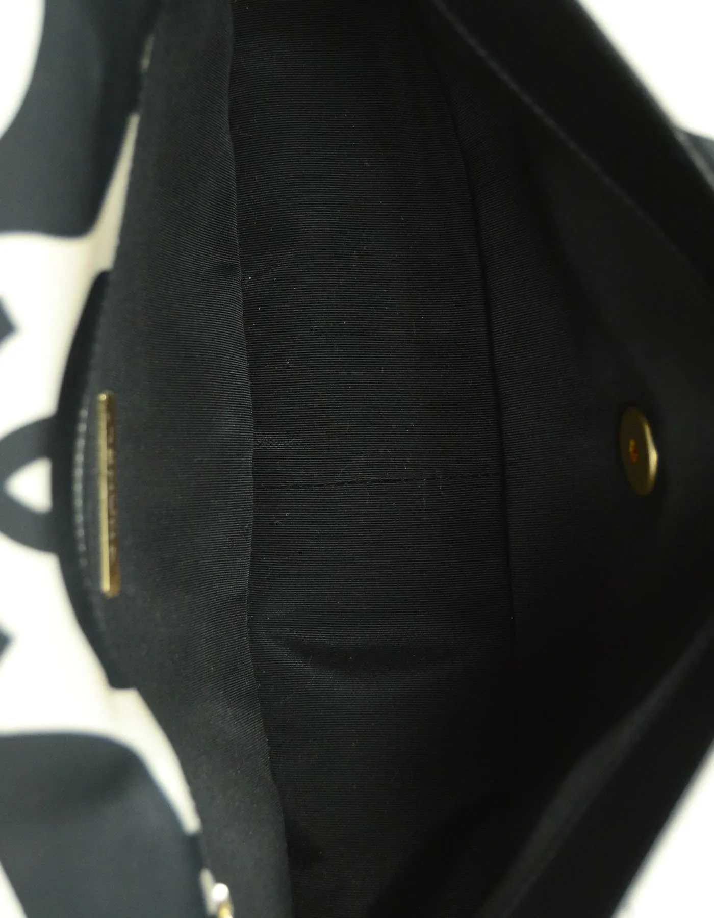 Chanel 2021 Black/ Ecru Fabric CC Printed Large 19 Flap Bag