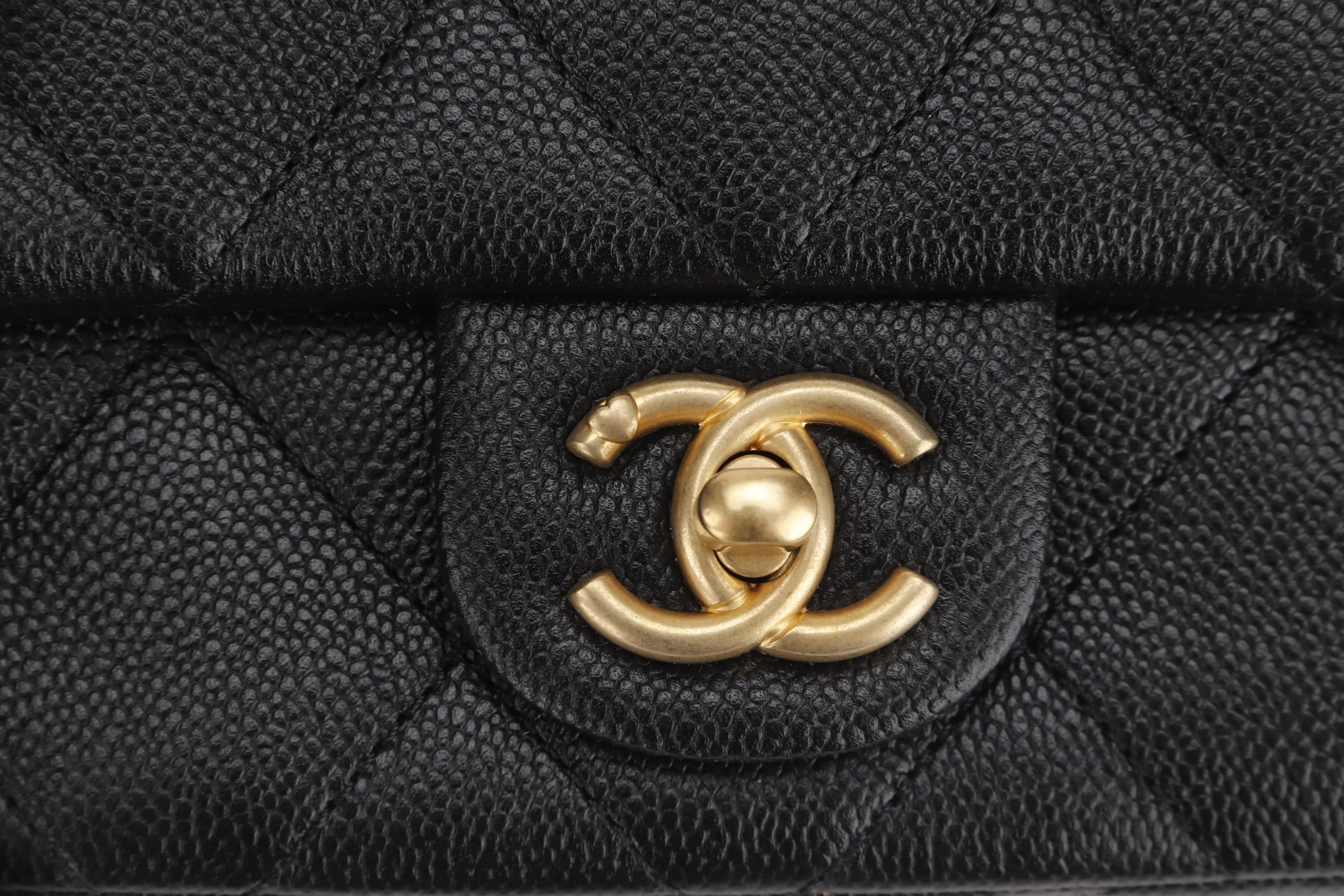 CHANEL AS3829 HEART CHAIN MINI FLAP [MICROCHIP (LGETxxxx)] BLACK CAVIAR GOLD HARDWARE, WITH DUST COVER & BOX