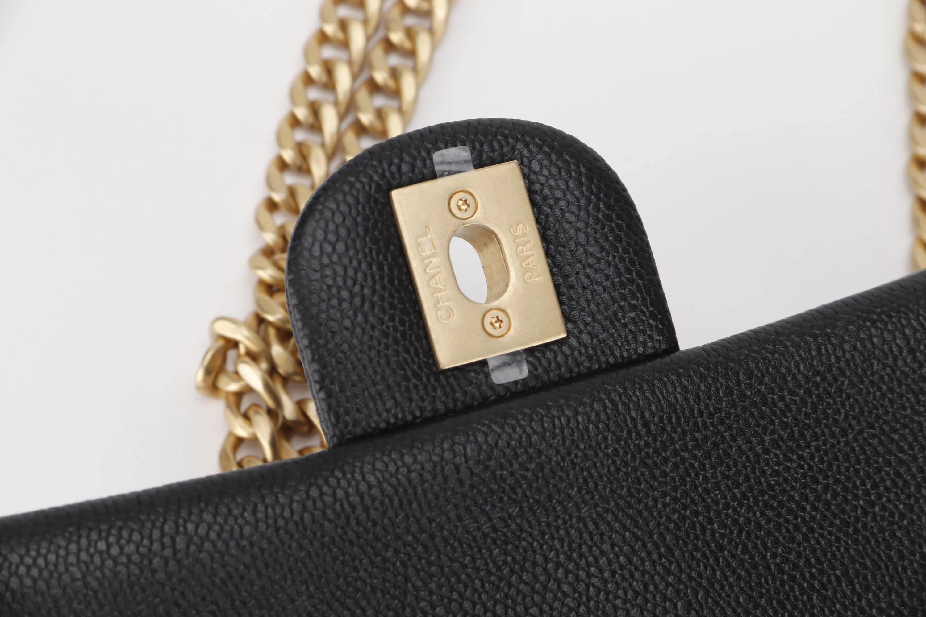 CHANEL AS3829 HEART CHAIN MINI FLAP [MICROCHIP (LGETxxxx)] BLACK CAVIAR GOLD HARDWARE, WITH DUST COVER & BOX