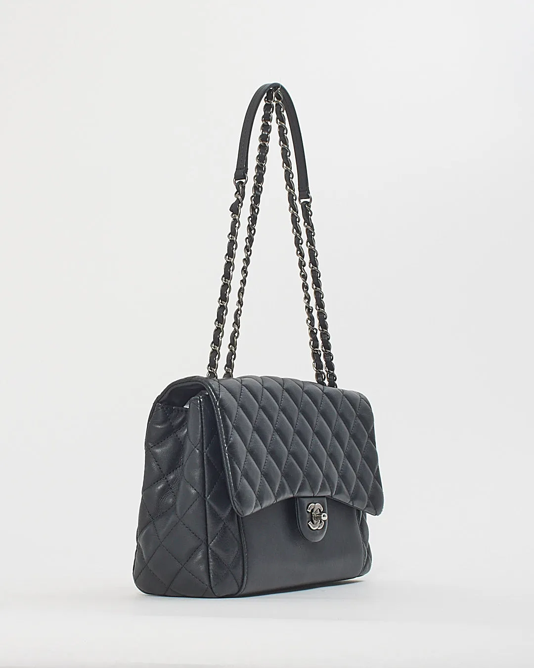 Chanel Black Lambskin Flap Bag SHW