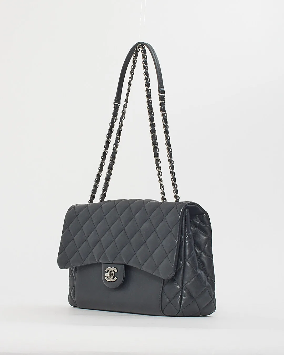 Chanel Black Lambskin Flap Bag SHW
