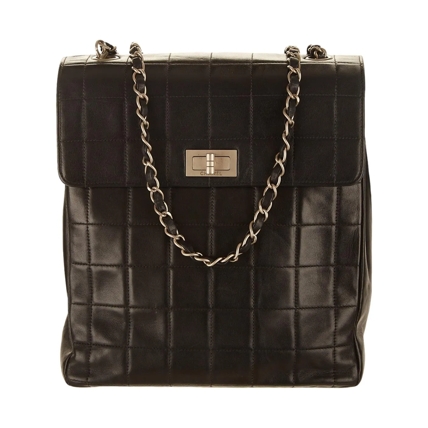 Chanel Black Square Quilted Chain Shoulder Bag