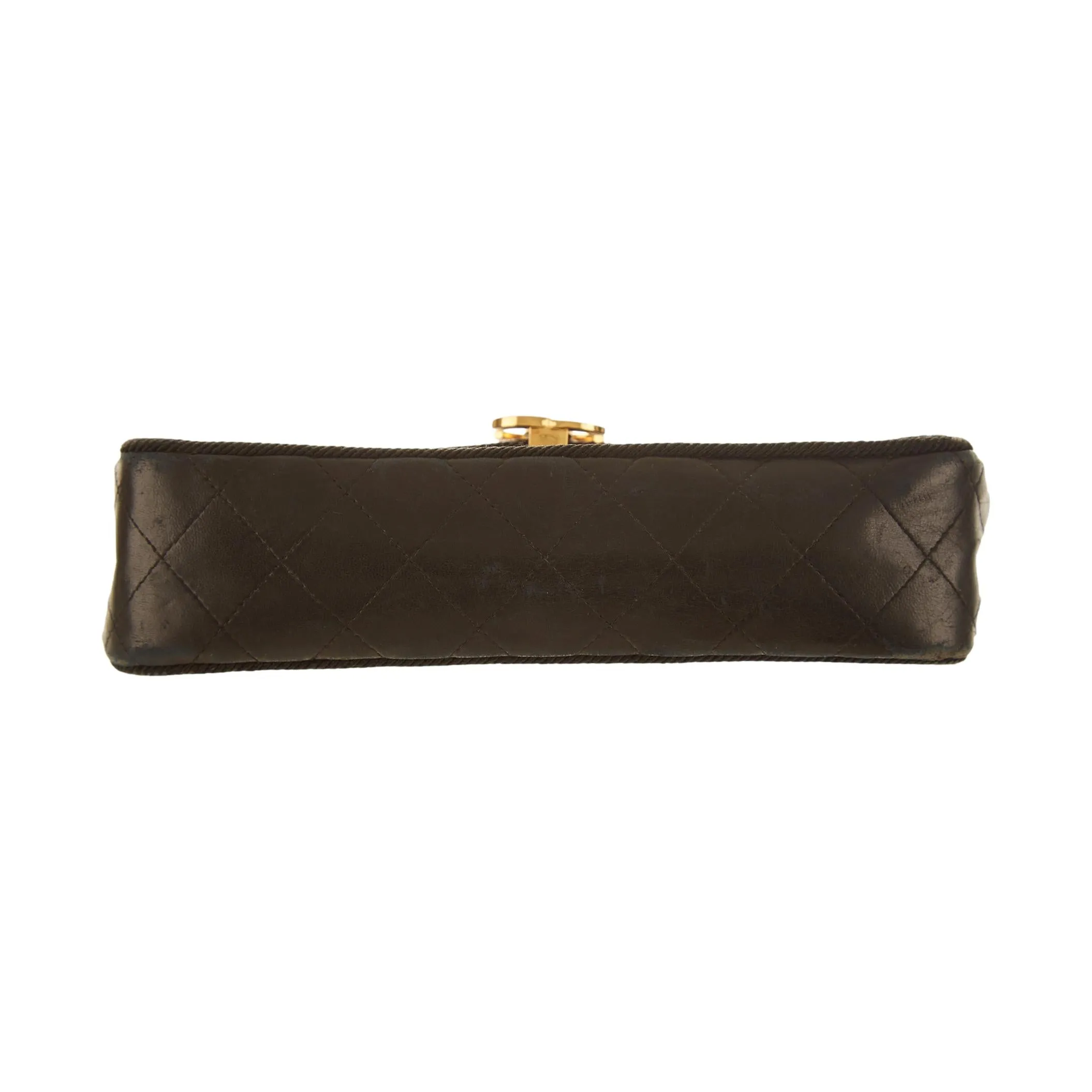 Chanel Black Wave Stitch Chain Shoulder Bag