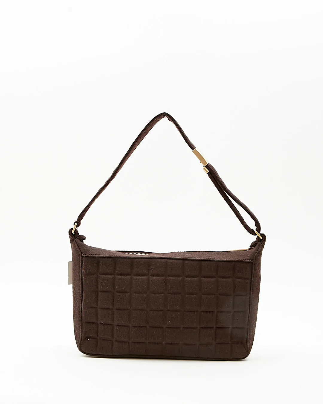 Chanel Brown Wool Chocolate Bar Shoulder Bag