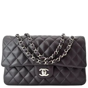 CHANEL Classic Flap Small Calfskin Leather Shoulder Bag Maroon