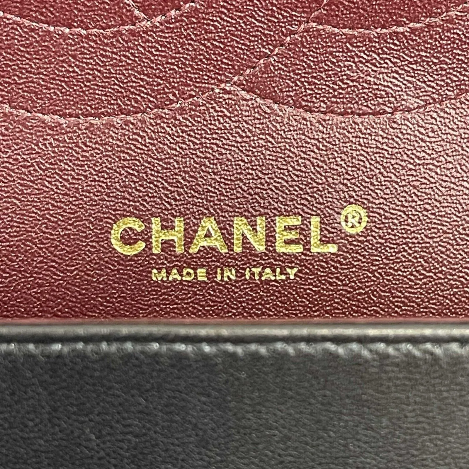 Chanel - Excellent - Quilted Jumbo CC Double Flap Black Lambskin Shoulder Bag