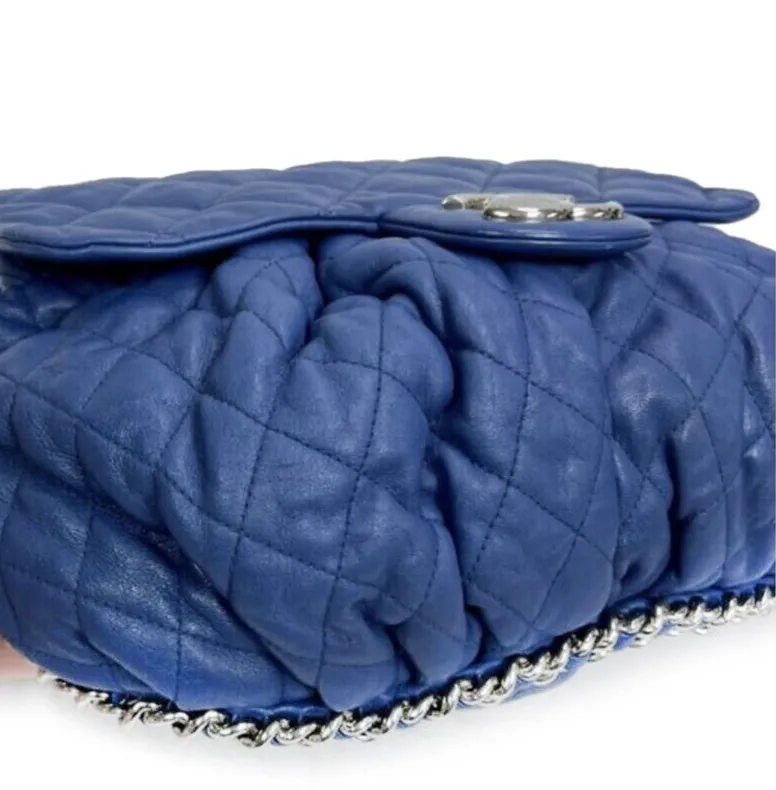 Chanel Medium Chain Around Crossbody Flap Bag 2011/2012 Blue