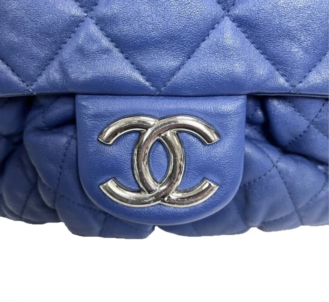 Chanel Medium Chain Around Crossbody Flap Bag 2011/2012 Blue