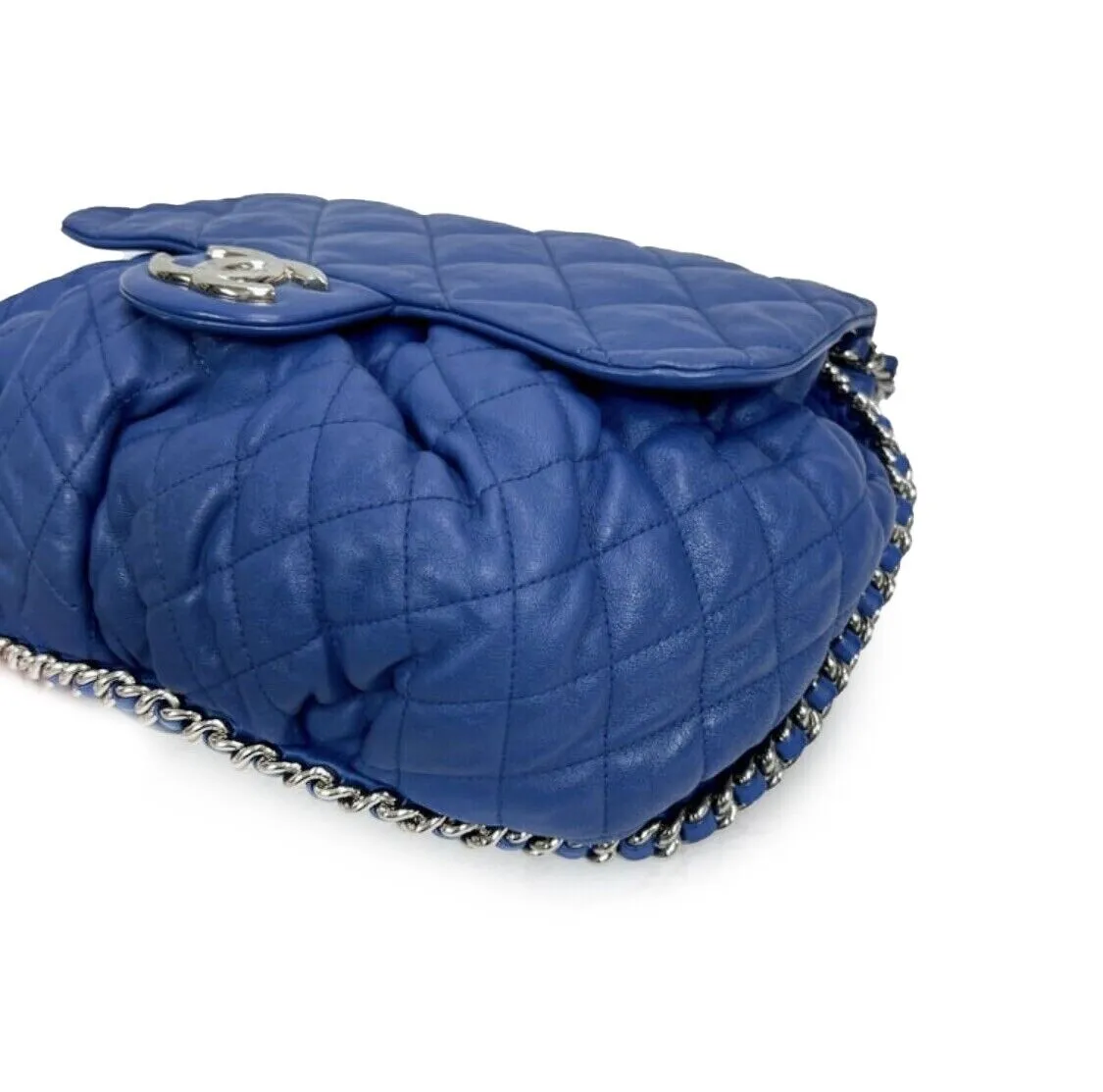 Chanel Medium Chain Around Crossbody Flap Bag 2011/2012 Blue