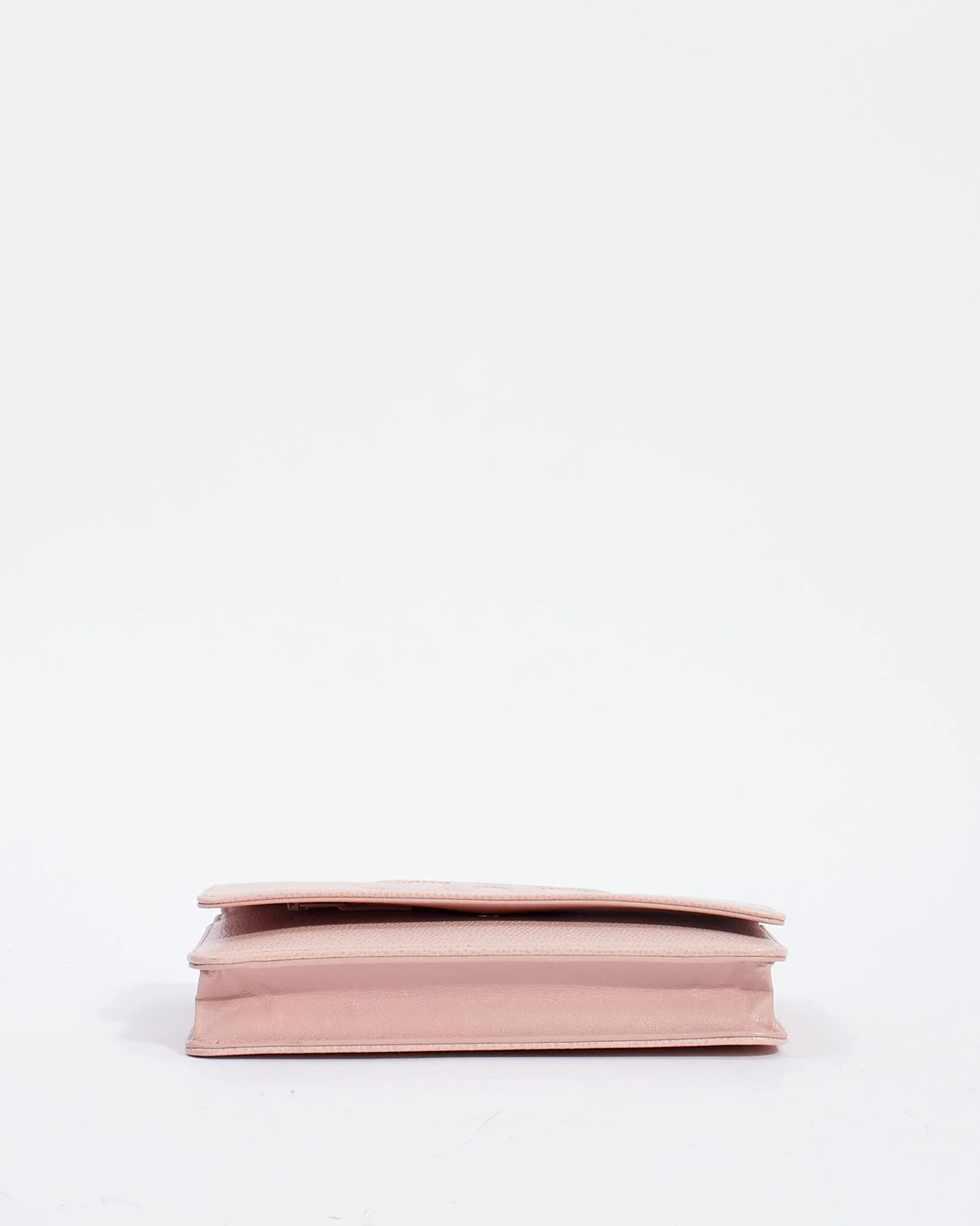Chanel Pink Caviar Leather Timeless CC Wallet On Chain with Silver Hardware