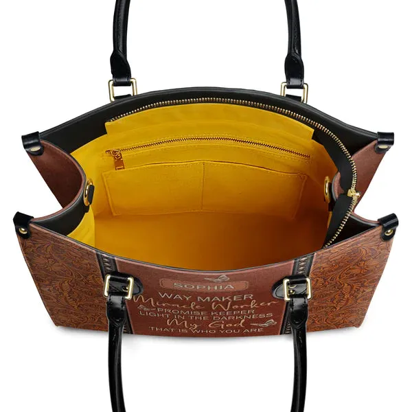 Christianart Designer Handbags, Way Maker Miracle Worker, Personalized Gifts, Gifts for Women.