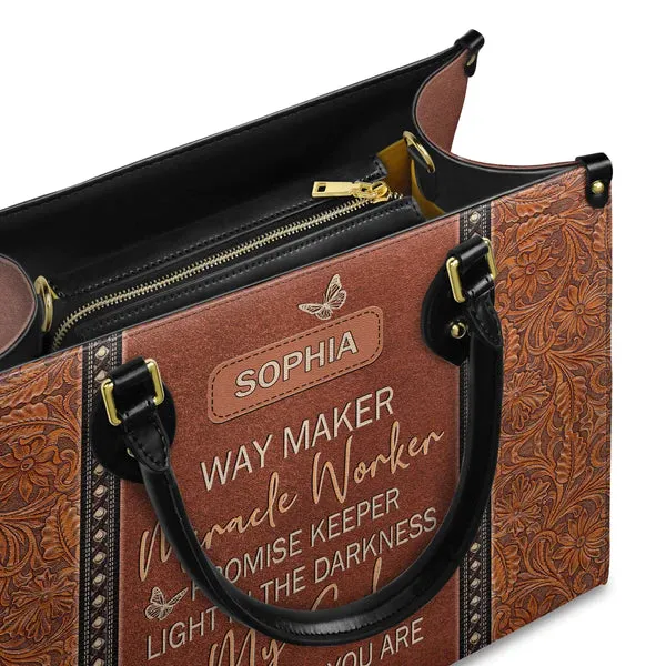 Christianart Designer Handbags, Way Maker Miracle Worker, Personalized Gifts, Gifts for Women.