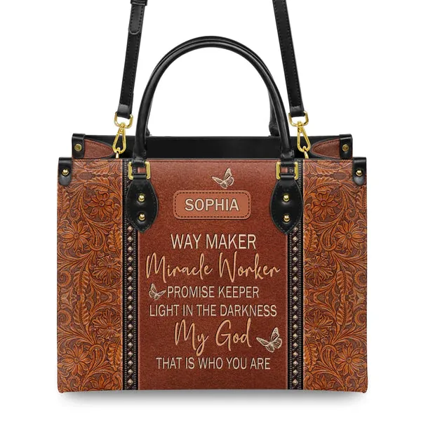 Christianart Designer Handbags, Way Maker Miracle Worker, Personalized Gifts, Gifts for Women.