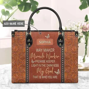 Christianart Designer Handbags, Way Maker Miracle Worker, Personalized Gifts, Gifts for Women.