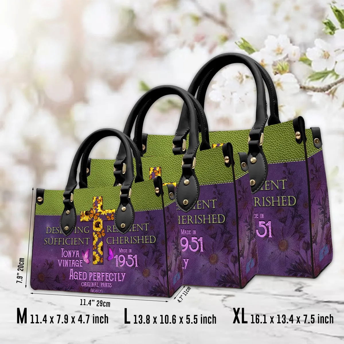 Christianartbag Handbags, Deserving Resilient Sufficient Cherished Leather Handbag, Butterfly Flower Leather Handbag, Design Handbag, Gifts for Women, CABLTB01041123.