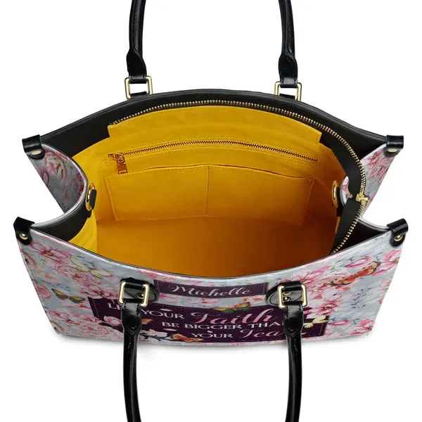 Christianartbag Handbags, Let Your Faith Be Bigger Than Your Fear, Handbag Design, Monogram Leather Handbag, Gifts for Women, CABLTB05271223.