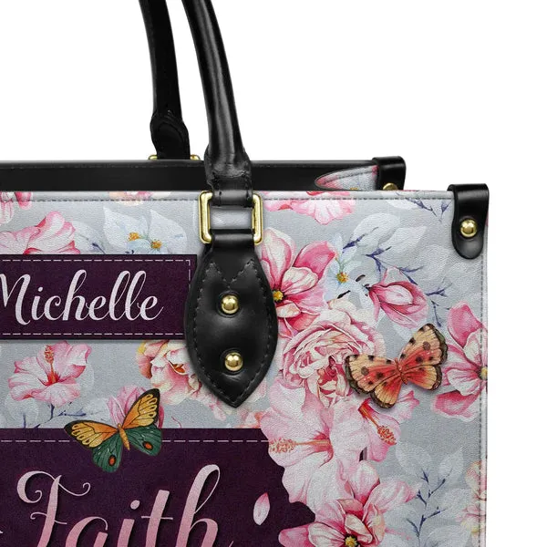 Christianartbag Handbags, Let Your Faith Be Bigger Than Your Fear, Handbag Design, Monogram Leather Handbag, Gifts for Women, CABLTB05271223.