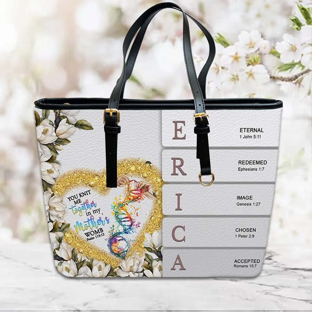 CHRISTIANARTBAG Handbags, Personalized Leather Handbags - Custom Name and Image – Uncover the sacred meaning of your name - Gifts for Women, CABLTB01020425
