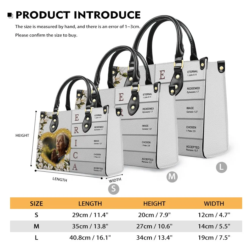 CHRISTIANARTBAG Handbags, Personalized Leather Handbags - Custom Name and Image – Uncover the sacred meaning of your name - Gifts for Women, CABLTB01020425