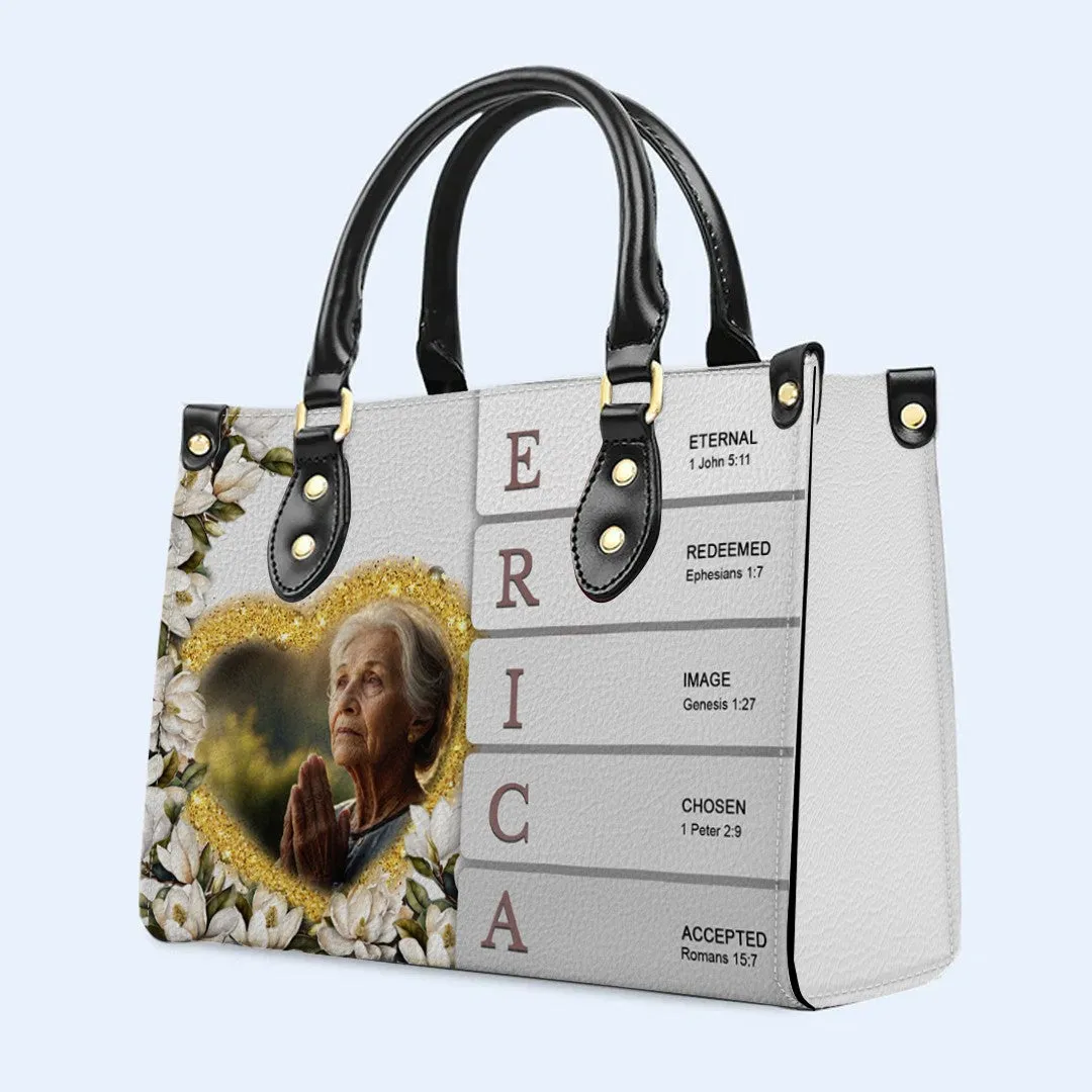 CHRISTIANARTBAG Handbags, Personalized Leather Handbags - Custom Name and Image – Uncover the sacred meaning of your name - Gifts for Women, CABLTB01020425