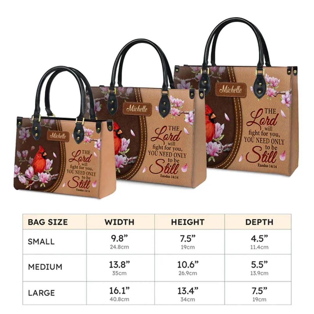 Christianartbag Handbags, The Lord Will Fight For You Exodus 14 14 Cardinal, Handbag Design, Monogram Leather Handbag, Gifts for Women, CABLTB03271223.
