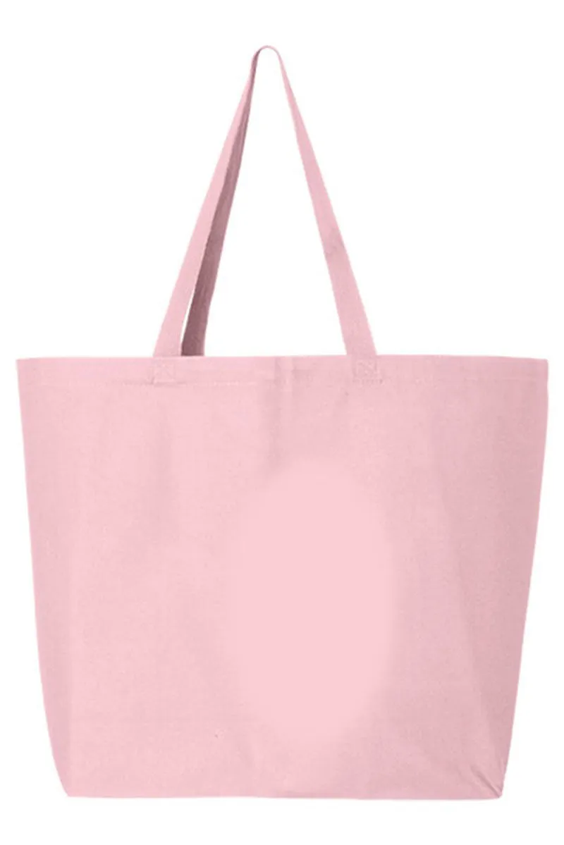 Christmas Tree Let Us Adore Him Canvas Jumbo Tote