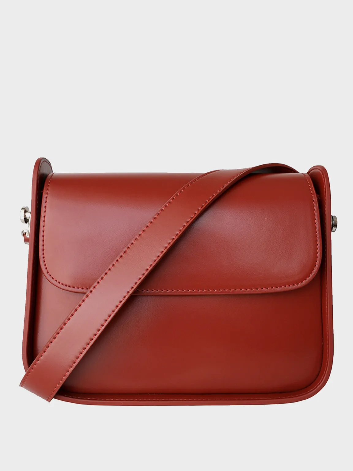 Classic Square Shoulder Bag Flap Top Leather Satchel Bag Box Tote Bag