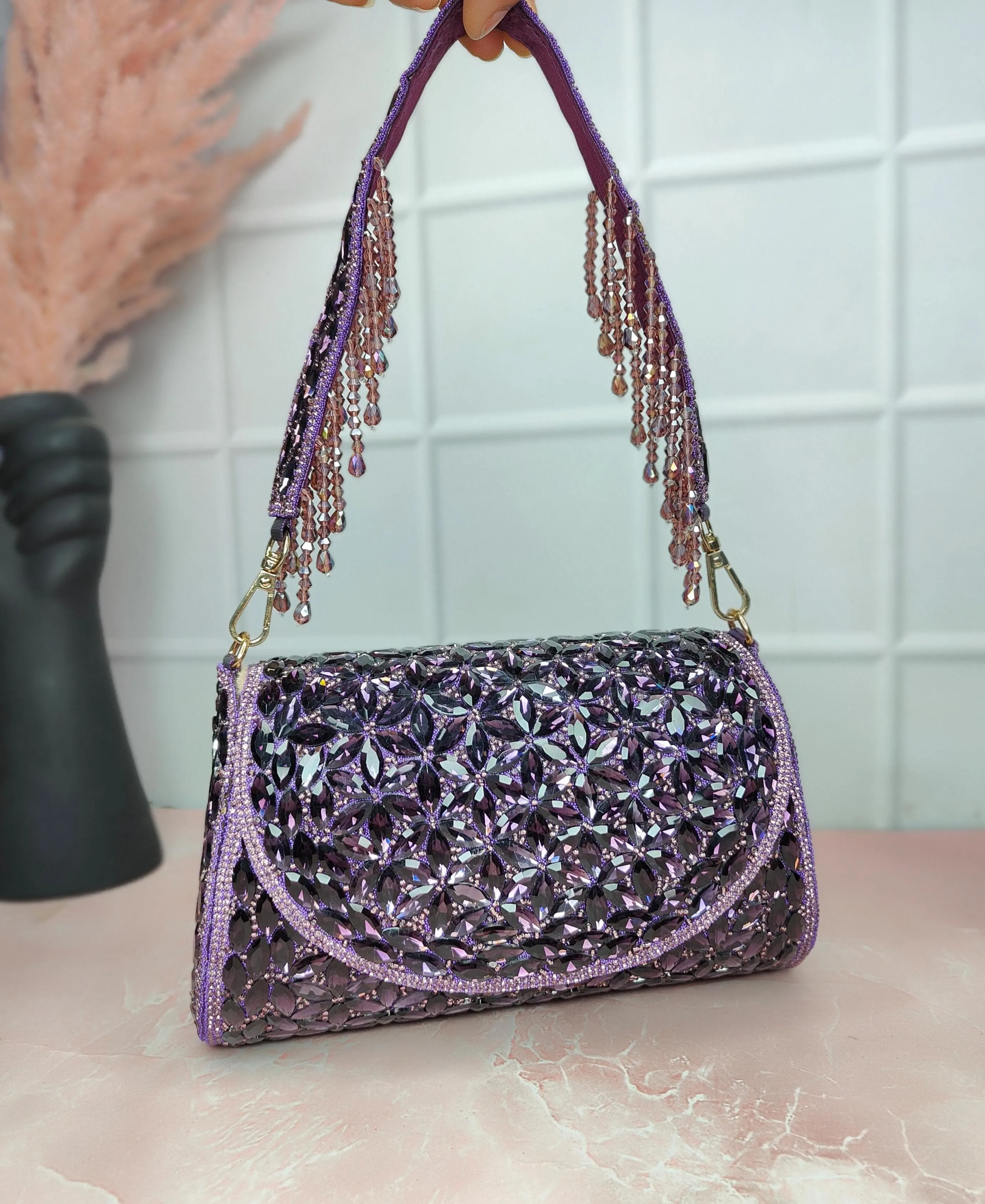 Crystal Flap Bag