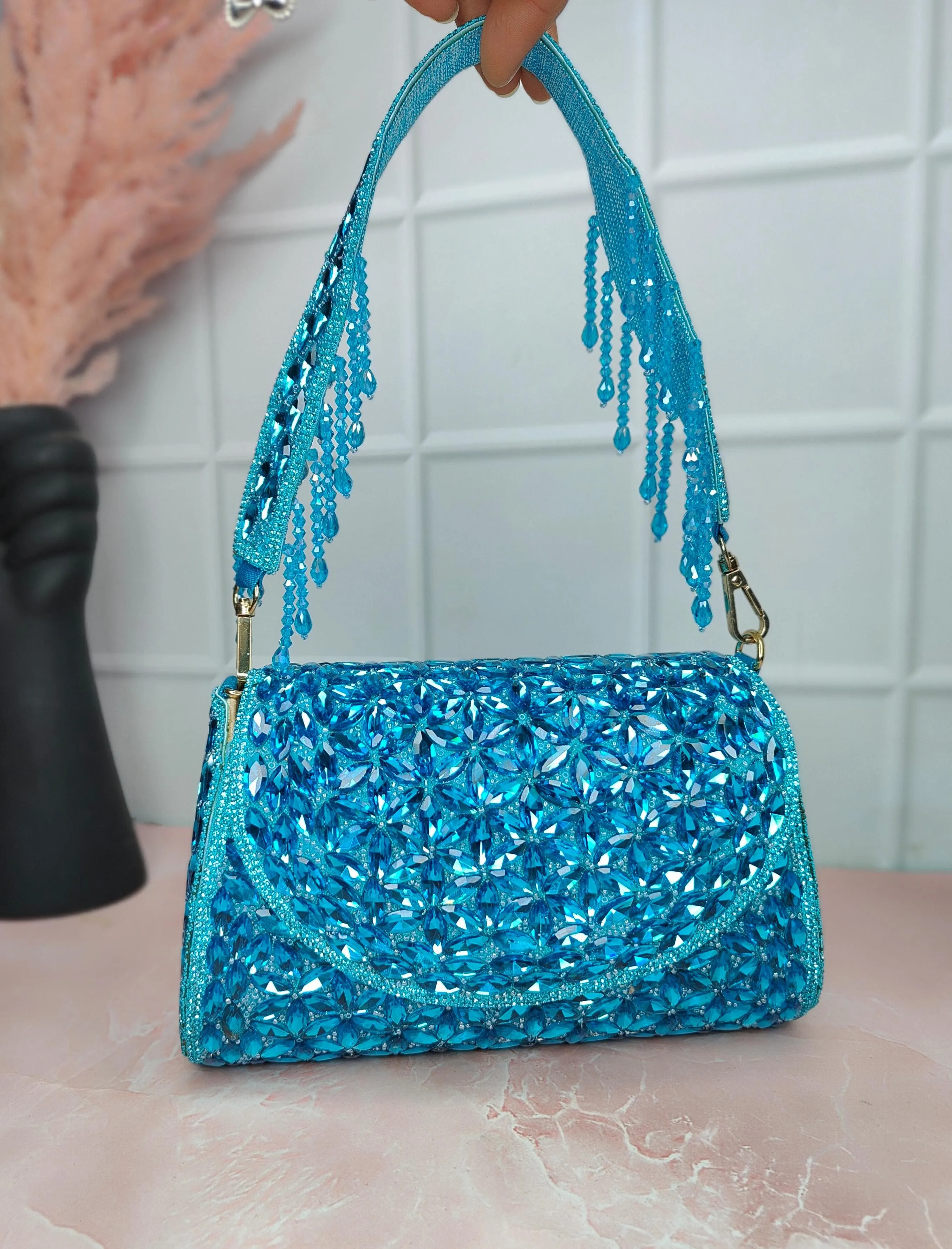 Crystal Flap Bag