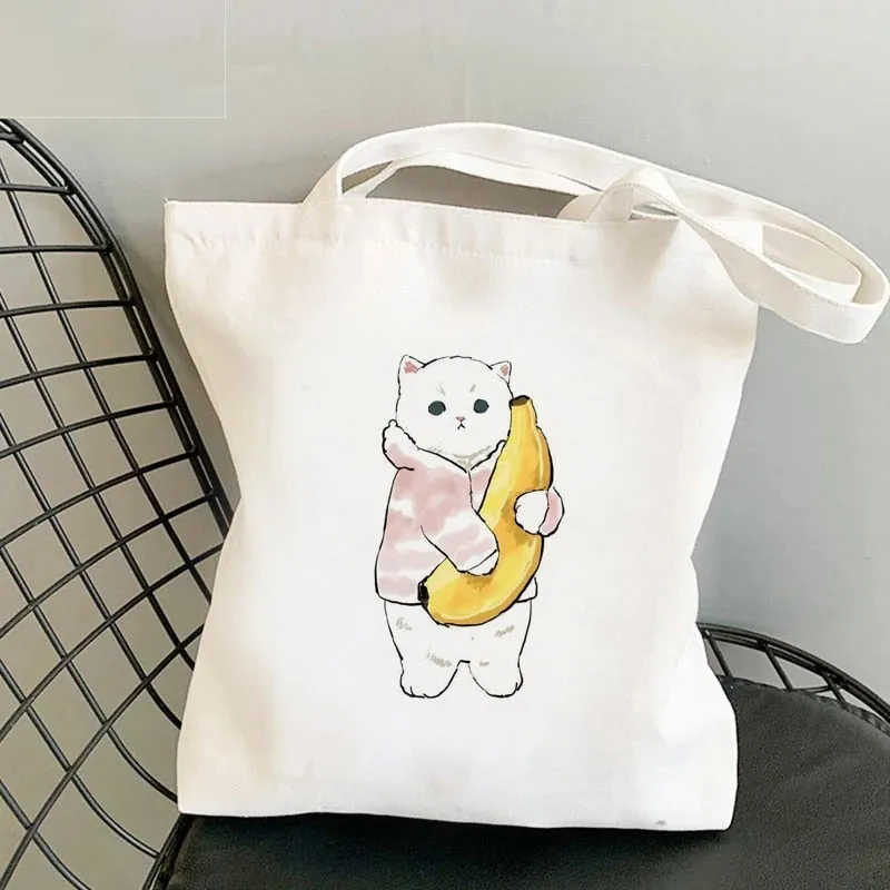 Cute Cat Shark Tote Bag