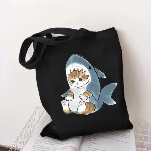 Cute Cat Shark Tote Bag