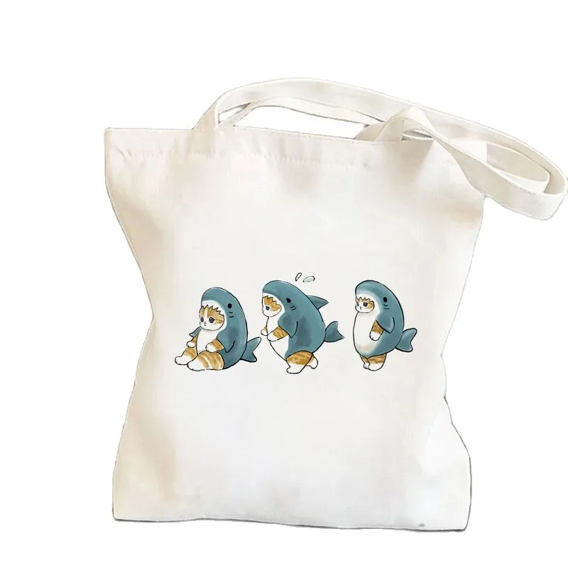 Cute Cat Shark Tote Bag