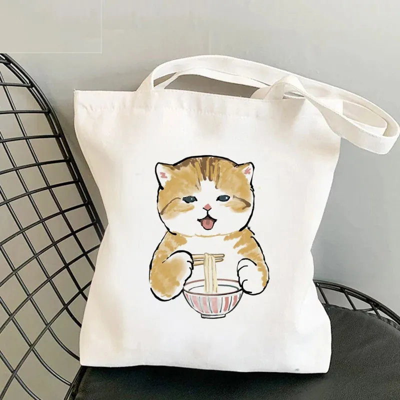 Cute Cat Shark Tote Bag