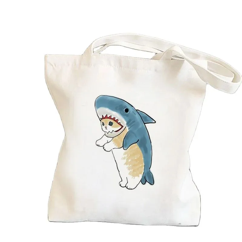 Cute Cat Shark Tote Bag