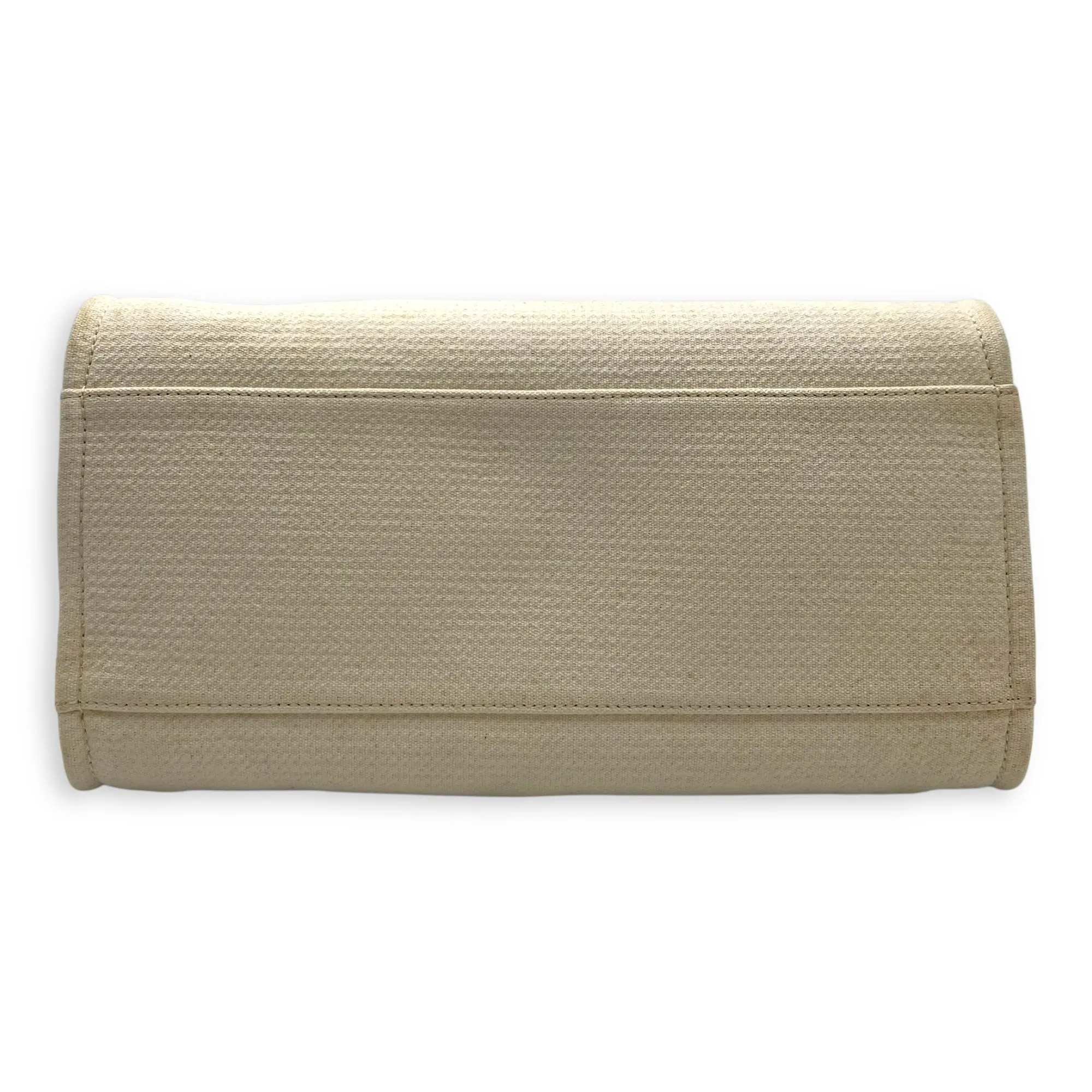 Deauville Tote Bag White in Canvas, Silver hardware