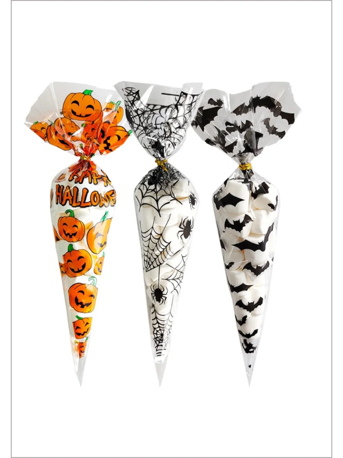 Devilicious Treats 100-Piece Halloween Candy Cone Bags