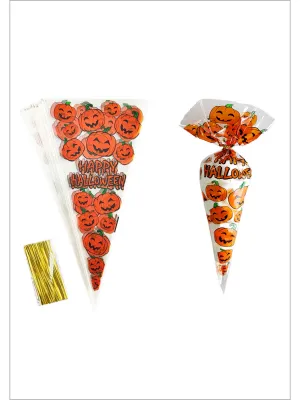 Devilicious Treats 100-Piece Halloween Candy Cone Bags