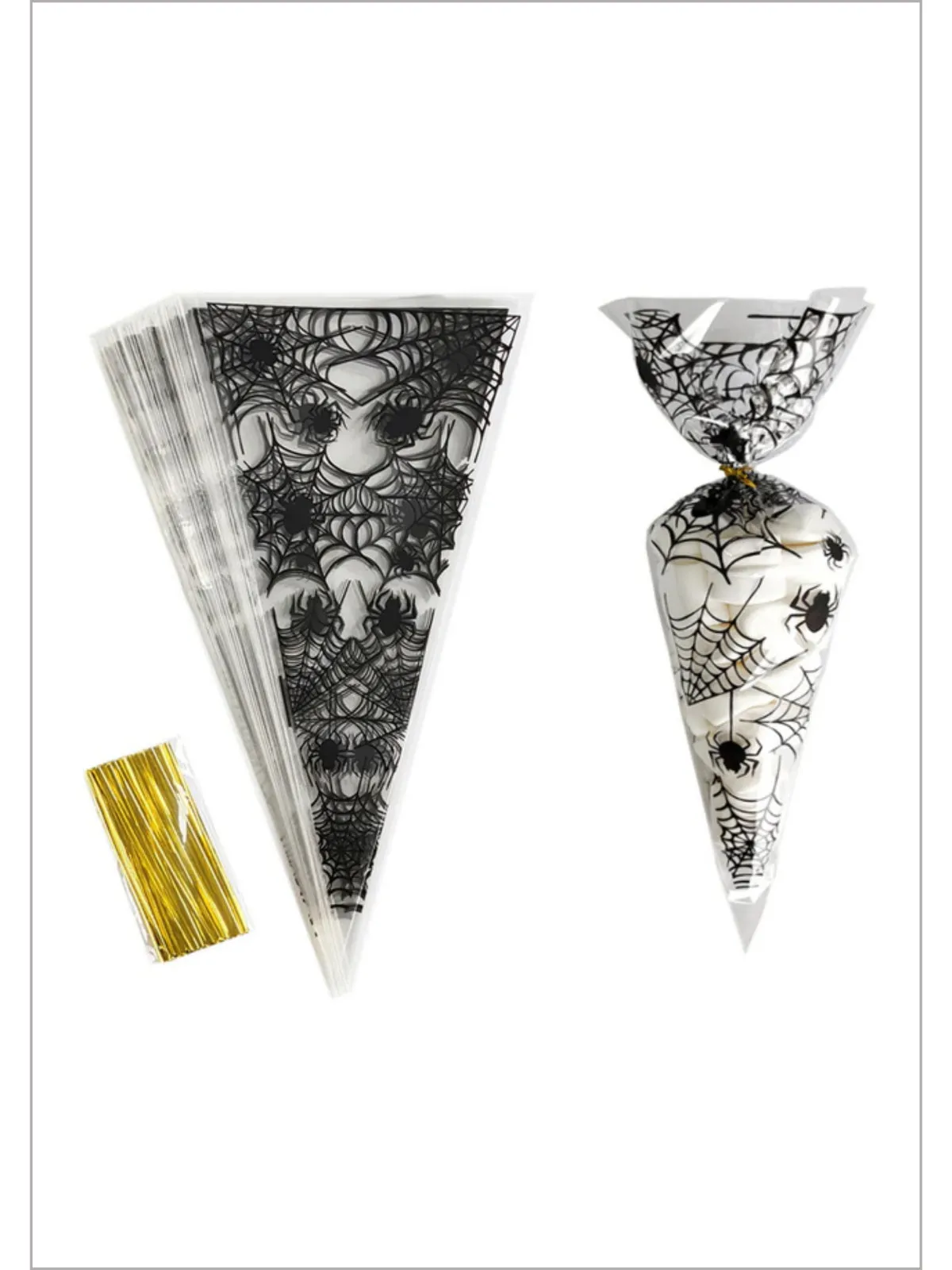 Devilicious Treats 100-Piece Halloween Candy Cone Bags