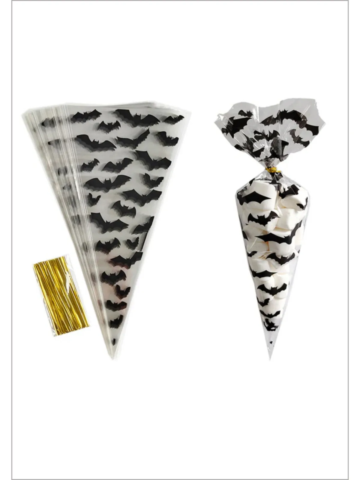 Devilicious Treats 100-Piece Halloween Candy Cone Bags