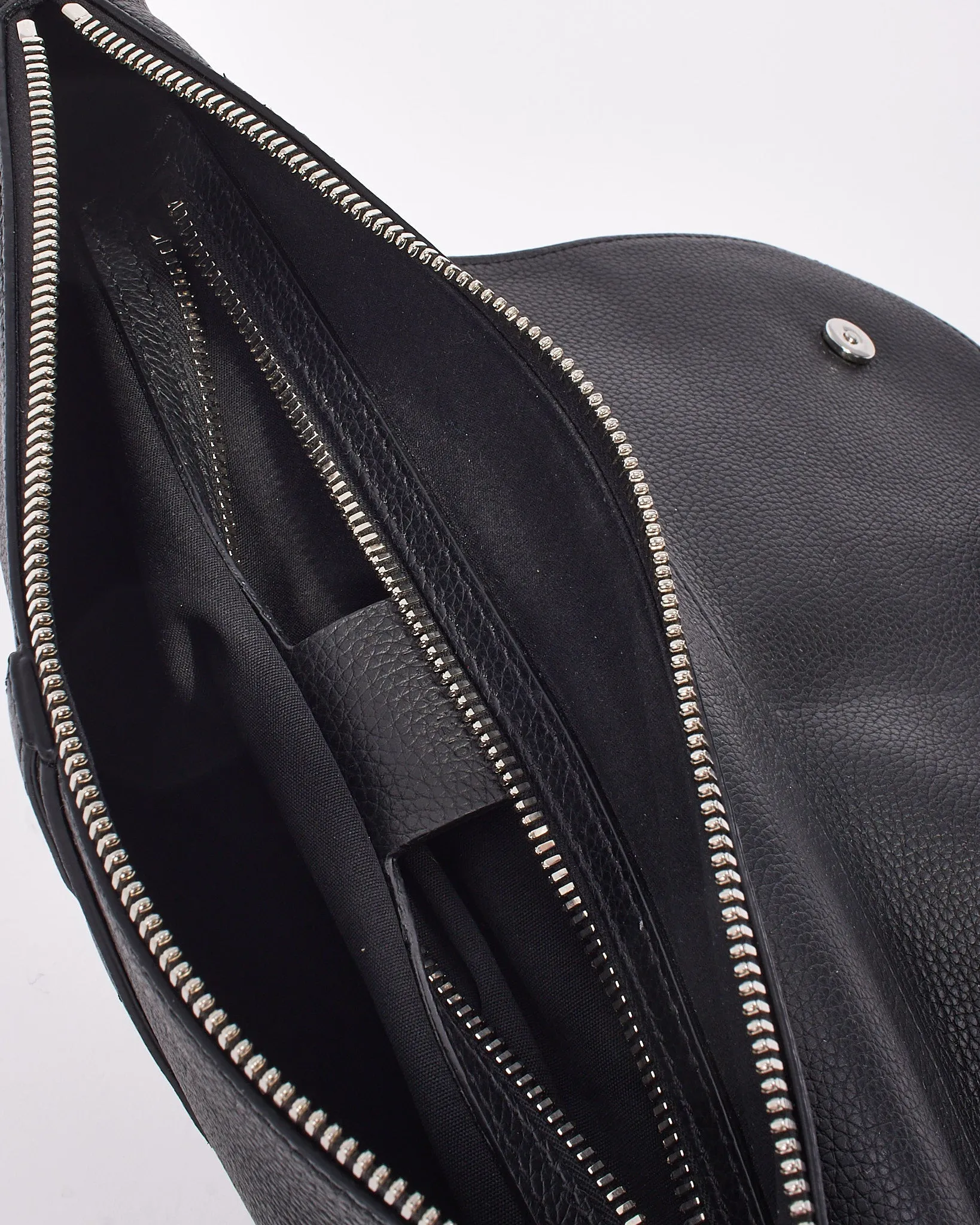 Dior Black Leather Large Saddle Bag