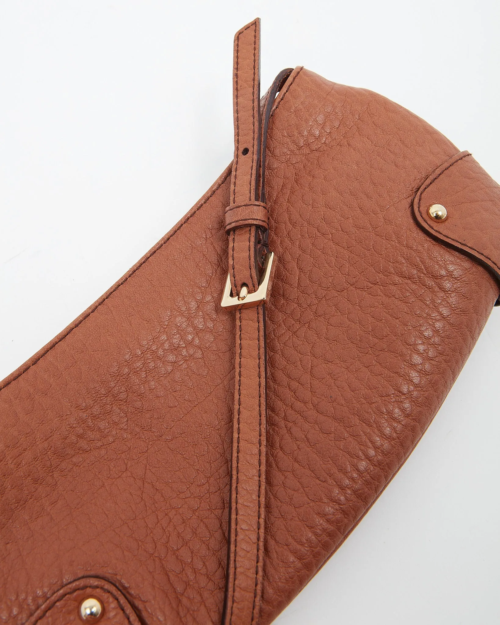 Dolce & Gabbana Brown Leather Mini Jewelled Baguette Shoulder Bag