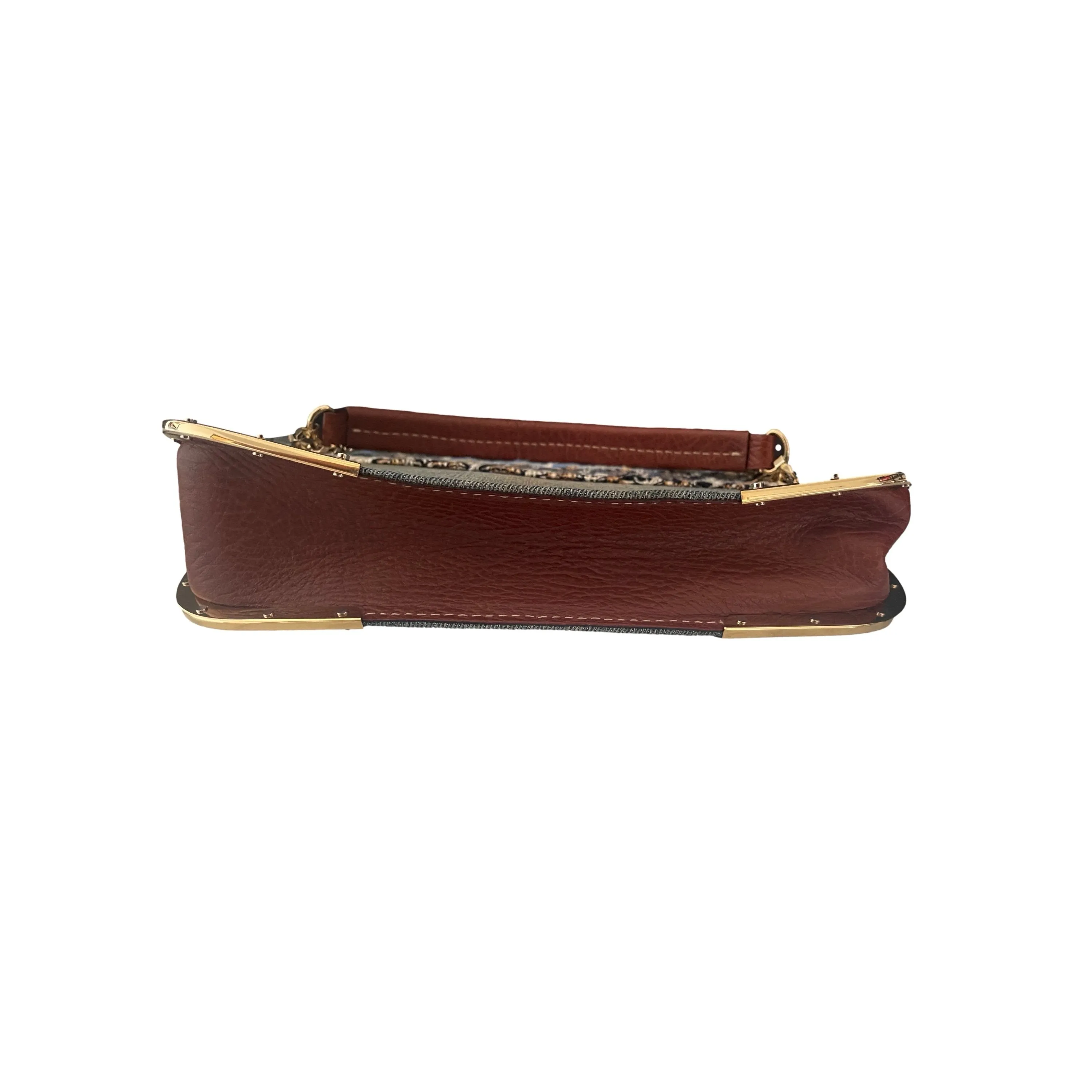 Dolce & Gabbana Mixed Media Tweed Shoulder Bag