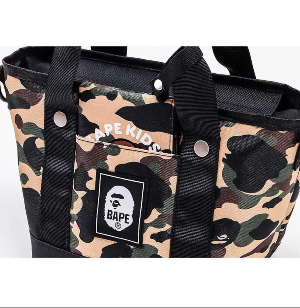 DS! A Bathing Ape Bape Kids 1st Camo Shoulder Tote Bag Pouch Set