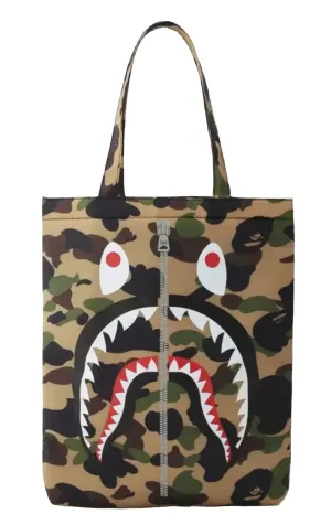 DS! A Bathing Ape Bape Ripstop Nylon Shark Logo Tote Bag