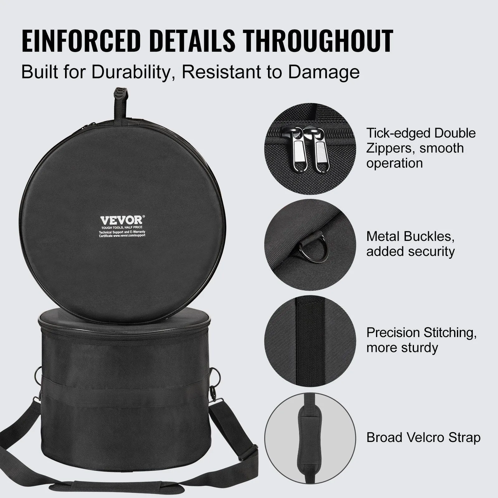 Durable 5-Piece Drum Protection Set