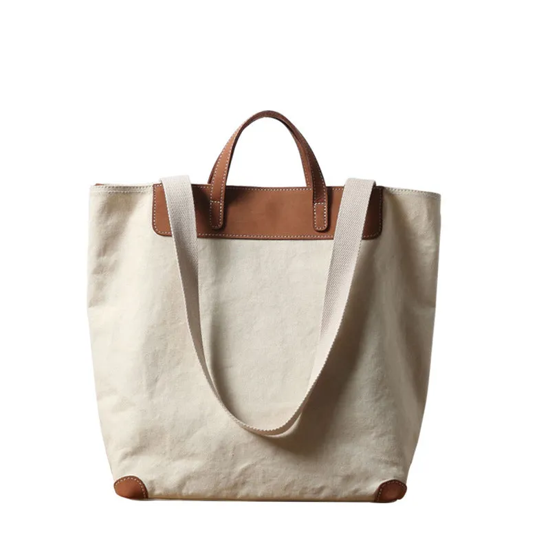 Durable Canvas Tote Bag Casual Shoulder Bags Unisex Canvas Handbags Shopping Bag