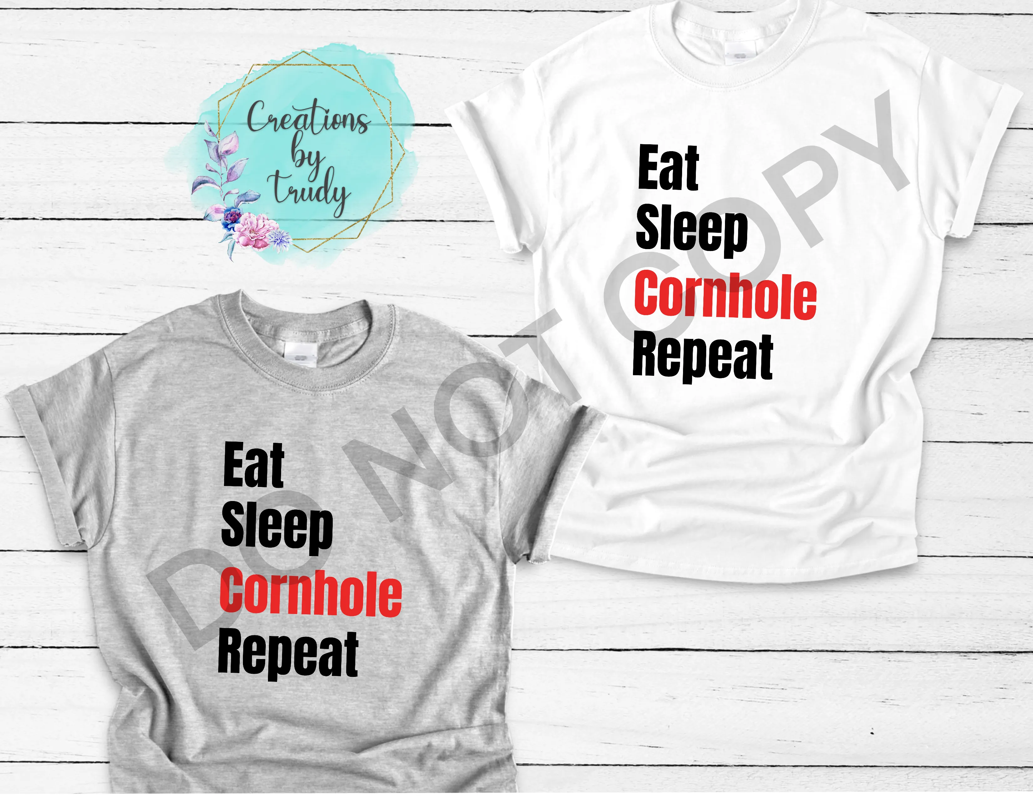Eat sleep cornhole repeat T-SHIRT